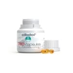 en flaske Cibdol 10% CBD softgel kapsler (60 stk – 16 mg) ved siden af en pilleflaske.