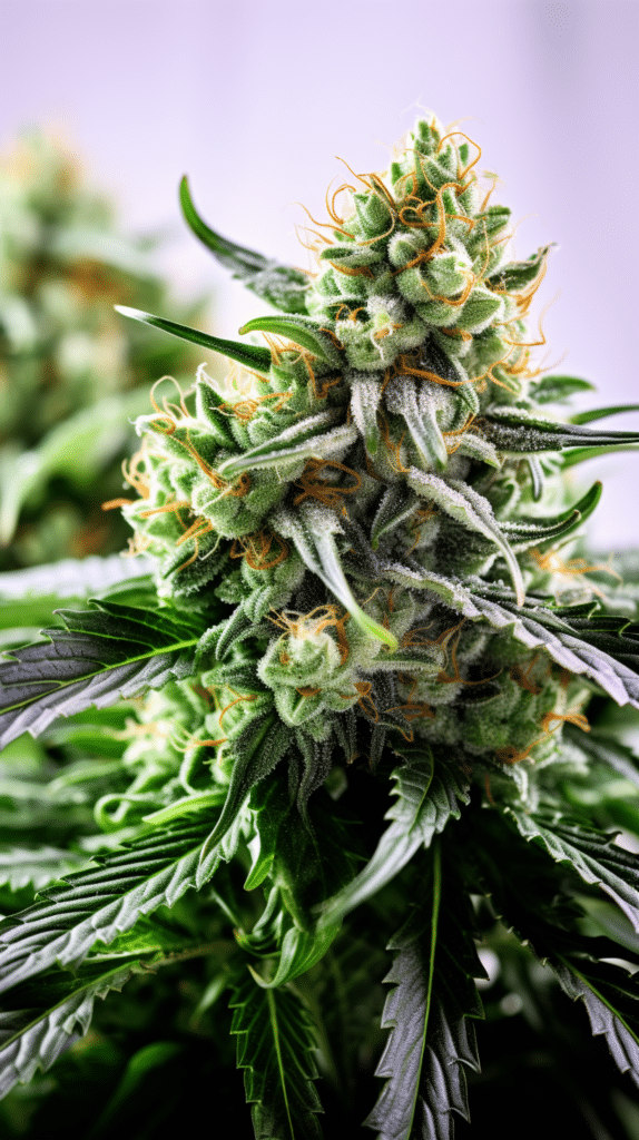Nærbillede af en cannabisplante.