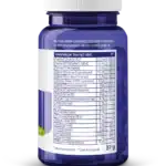En blå flaske Vitakruid – Multi Dag & Nat® Kvinde (2 x 30 tabletter) med et hvidt skruelåg og en hvid etiket med ernæringsoplysninger og ingredienser på hollandsk.