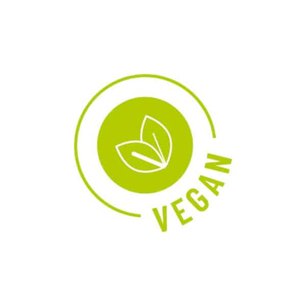 Vitakruid - Multi Dag (30 tabletter): Grønt cirkulært vegansk logo med to blade i midten og "VEGAN" langs kanten på en hvid baggrund.
